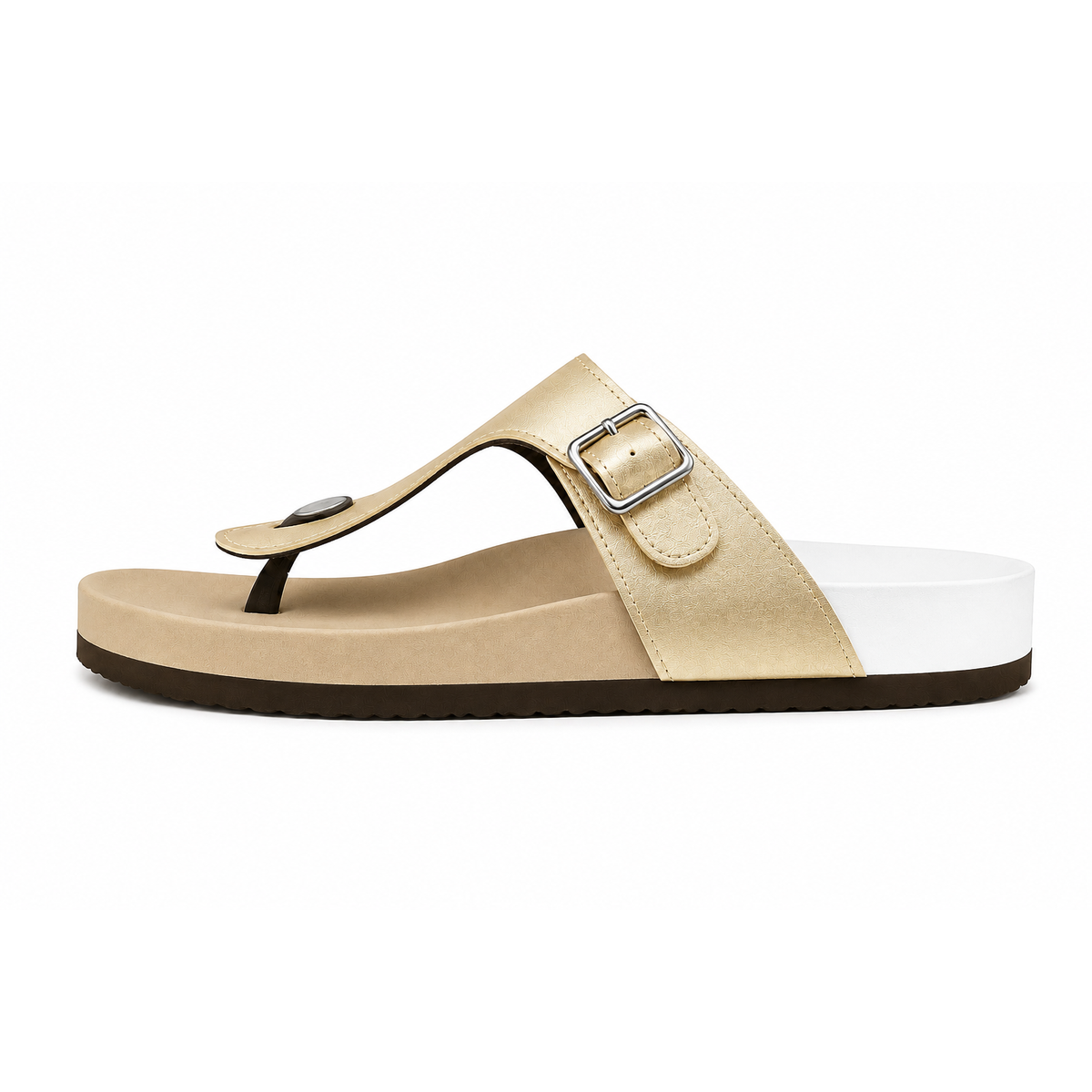 KALIA coloris Doré — tong sur mesure Aztharna